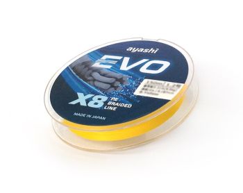 Плетеный шнур Ayashi EVO-X8 (yellow) d-0,132mm